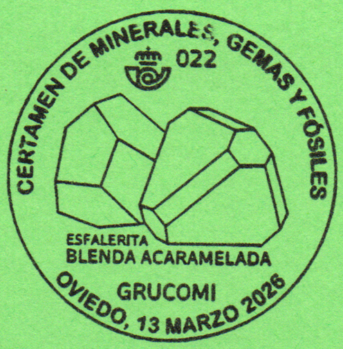 Matasellos del certamen de minerales, gemas y f�siles 2026