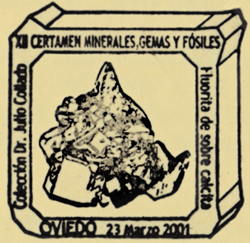 Matasellos en Minas de la Colecci�n Dr. Julio Collado, Fluorita, Grucomi 2001