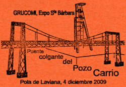 Matasellos del castillete y el puente de Carrio