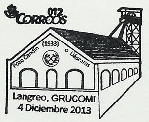 Matasellos del 80 aniversario del Castillete del Pozo Cand�n