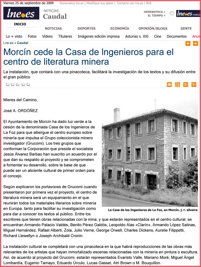 Morcin cede la casa de ingenieros para el Celme