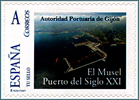 Imagen del sello personalizado del nuevo Puerto del Musel de Gij�n