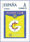Sello personalizado emitido para celebrar el  80 Aniversario del Club Rotary de Gij�n