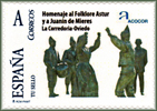 Sello personalizado del "Homenaje al folclore astur" en La Corredoria