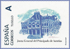 Sello personalizado del Palacio de la Junta General del Principado de Asturias