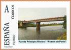 Sello personalizado del 150 Aniversario del Puente del Pr�ncipe Alfonso o de Porto en Vegadeo