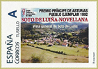 Sello de Soto de Lui�a, Pueblo Ejemplar de Asturias 1992