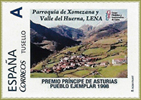 Sello personalizado Xomezana, Valle del Huerna, Pueblo ejemplar 1998