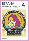 Sello personalizado del Campeonato Mundial del Bateo del Oro en Navelgas, Tineo