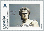 Sello personalizado de Dante en el D�a de Italia de la EXFILNA 2015 de Avil�s