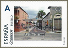 Sello personalizado del D�a de San Agust�n de la Florida en la EXFILNA 2015 de Avil�s