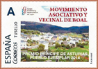 Sello personalizado del Pueblo Ejemplar de Boal en 2014