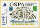 Sello personalizado del 25 Aniversario de la Orquesta Sinf�nica del Principado de Asturias, OSPA, en el Centro Asturiano de Oviedo