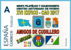 Sello personalizado de la XVI EXFICO-CAO homenaje al 25 aniversario de Amigos de Cudillero