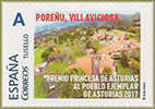Sello personalizado del Premio Princesa de Asturias al Pueblo Ejemplar 2017 Pore�u, Villaviciosa