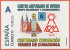 Sello personalizado en el Centro Asturiano de Oviedo del Centenario de la Coronaci�n de la Virgen de Covadonga