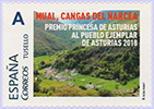 Sello personalizado del Premio Princesa de Asturias al Pueblo Ejemplar 2018, Mual, Cangas del Narcea