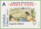 Sello personalizado del Puente Viejo de Lugones de la Asociaci�n ACOAS