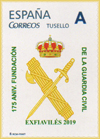 Sello personalizado del 175 aniversario de la Guardia Civil. EXFIAVIL�S