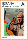 Sello personalizado del 60 aniversario de la concesi�n del Nobel a Severo Ochoa