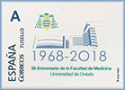 Sello personalizado del 50 aniversario de la Facultad de Medicina