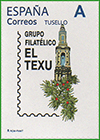 Sello personalizado de la 2� Exposici�n Social del Grupo Filat�lico EL Texu. Gij�n