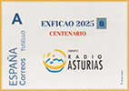 Sello personalizado de EXFICAO, centenario de Radio Asturias. Grupo Filat�lico del Centro Asturiano de Oviedo.