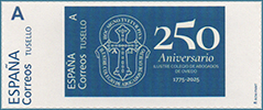 Sello personalizado del 250 aniversario del Colegio de Abogados de Oviedo