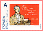 Sello personalizado dedicado a la repatriaci�n de los restos de Jos� Barreiro y su familia. FASFIL. Fundaci�n Jos� Barreiro. Sama de Langreo