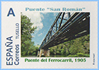 Sello personalizado del 120 aniversario del Puente San Rom�n de Llovio. Piraguas 2025. GRUCOMI.