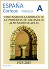 Sello personalizado del centenario de la adhesi�n de Valliniello al concejo de Avil�s. EXFIALVIL�S. Grupo Filat�lico Avilesino.