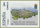 Sello personalizado del Mapa territorial del Principado de Asturias