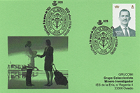 Tarjeta del Matasellos del centenario del Colegio Oficial de Agentes Comerciales de Gij�n. Grupo el Texu.
