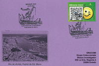 Tarjeta del Matasellos de EXFIAVILES 2015, dedicado por el Grupo Filat�lico Avilesino al Centenario de la Autoridad Portuaria de la Villa