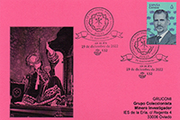Tarjeta del matasellos del 75 aniversario de la Cofrad�a de Nuestro Padre Jes�s de Galiana, Avil�s
