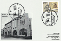 Tarjeta del Matasellos de la inauguraci�n del Museo de Historia Urbana de Avil�s