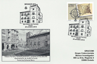 Tarjeta del Matasellos de EXFIAVILES 2013 dedicado al Palacio Ferrera, de Avil�s