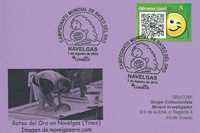 Tarjeta del Matasellos del Campeonato Mundial del Bateo del Oro en Navelgas, Tineo