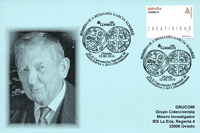 Tarjeta del Matasellos de la XLII Convenci�n de Numism�tica y del Coleccionismo con homenaje a Benjam�n Garc�a �lvarez