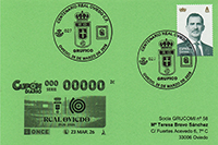 Tarjeta del Matasellos del Centenario del Real Oviedo. Grupo Filat�lico del Centro Asturiano, 2026
