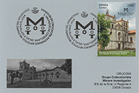 Tarjeta del matasellos PDC del sello del milenario del Monasterio de Cornellana, Salas.