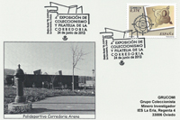 Tarjeta del Matasellos del Corredoria Arena de la 4� Exposici�n de Coleccionismo y filatelia de ACOCOR