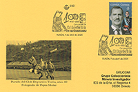 Tarjeta del matasellos del centenario del Club Deportivo Tur�n. Club Filat�lico Mierense