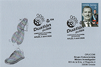 Tarjeta del Matasellos de la Duatl�n de Avil�s. Grupo Filat�lico Avilesino.
