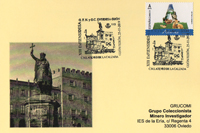Tarjeta del Matasellos de la XIII ExFIENSIDESA en La Calzada, Gij�n, del Grupo Filat�lico y de otros Coleccionismos de ENSIDESA.