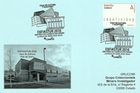 Tarjeta del Matasellos de EXFIASTUR 2016 de la Casa de Cultura de Pola de Siero
