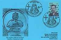 Tarjeta del matasellos de EXFIASTUR 2023, Mieres