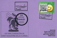 Tarjeta del matasellos general de la EXFILNA 2015 de Avil�s