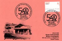 Tarjeta del Matasellos del 50 aniversario del Grupo Monta�ero Mosc�n, en Grado