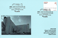 Tarjeta del Matasellos del 40 Aniversario del Hospital de San Agust�n de Avil�s